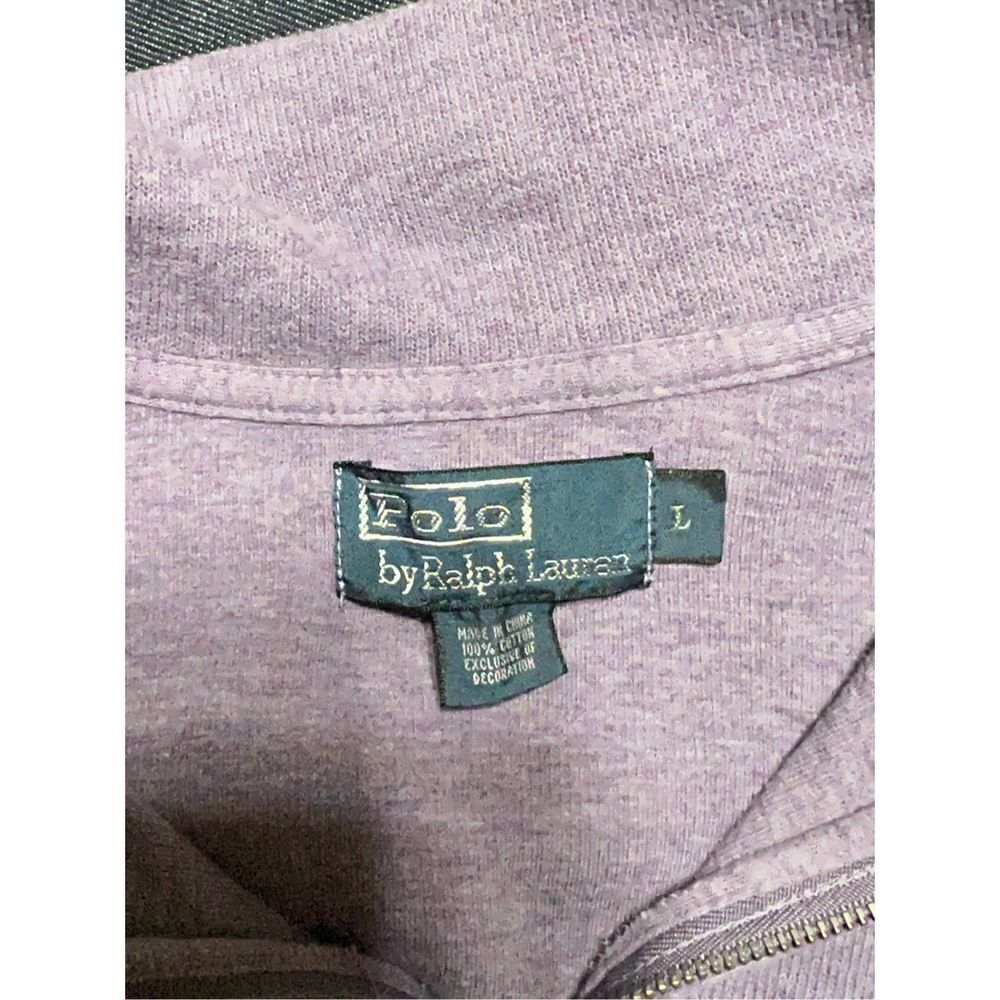Polo by Ralph Lauren Purple 1/4 Zip Pullover Sweater Size Large - Picture 4 of 4